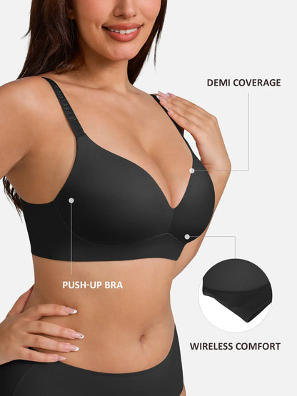 Cloud Soft Wireless Bra Seamless Lift Support Everyday Wear