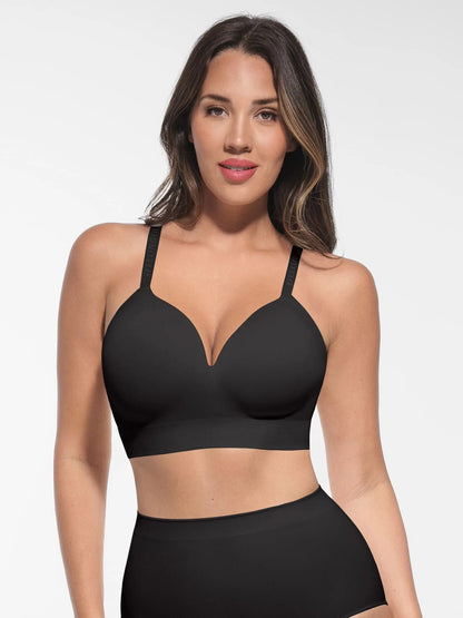 Wireless Adjustable Push-Up Full Coverage Bra