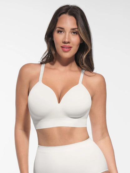 Wireless Adjustable Push-Up Full Coverage Bra