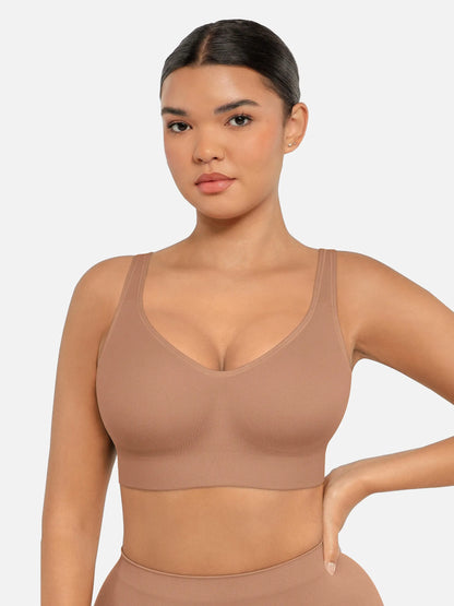 Built-in Soft Cups Full Coverage Wireless Bra