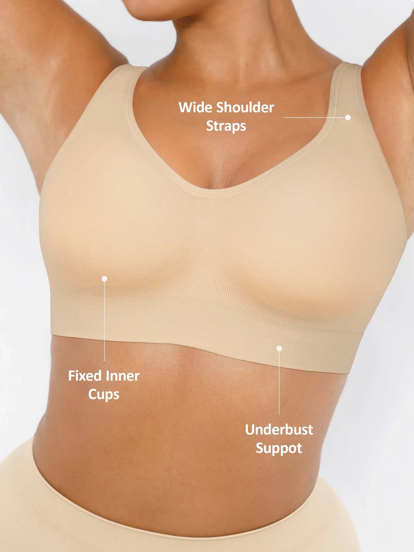 Built-in Soft Cups Full Coverage Wireless Bra