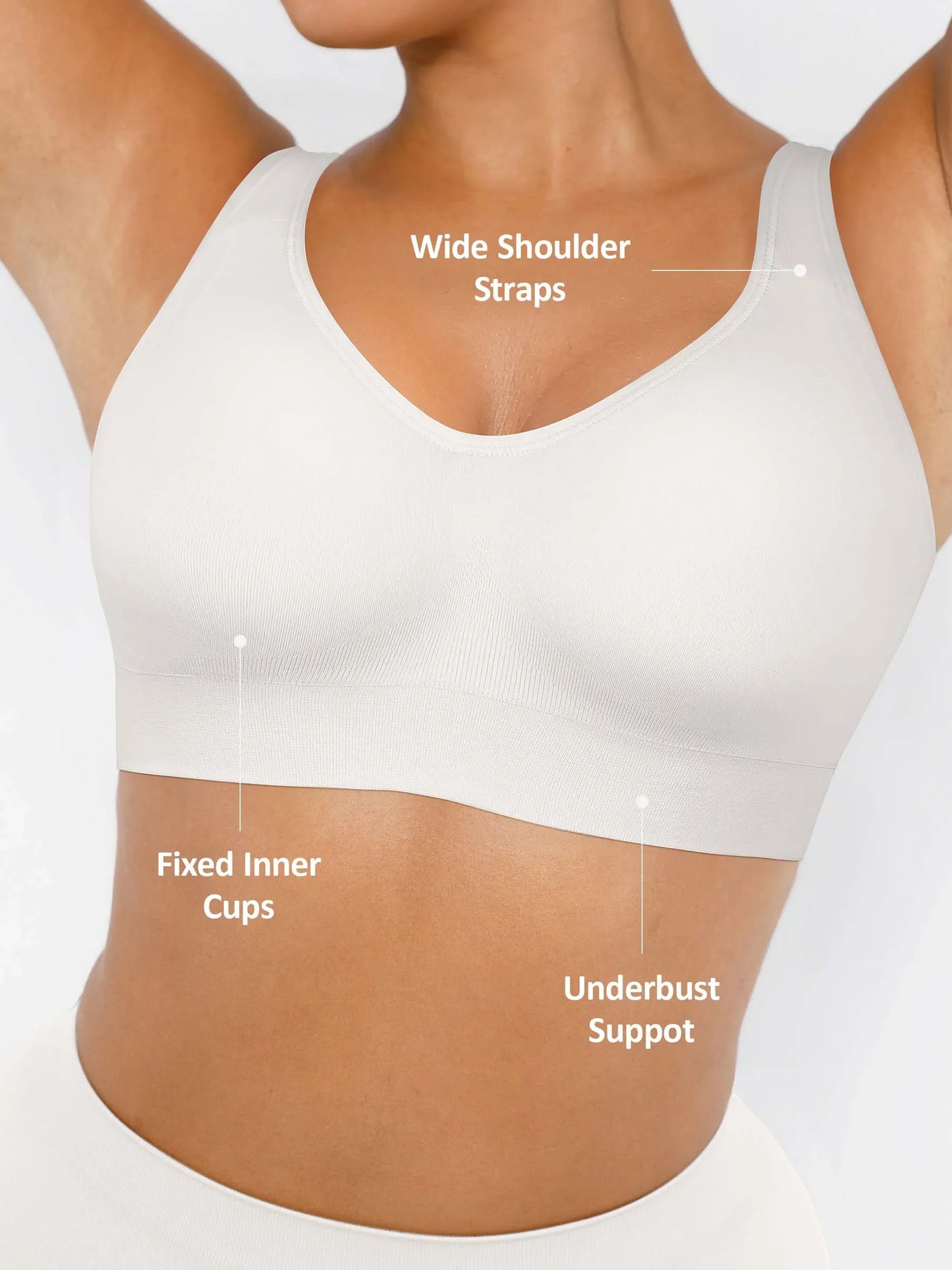 Built-in Soft Cups Full Coverage Wireless Bra