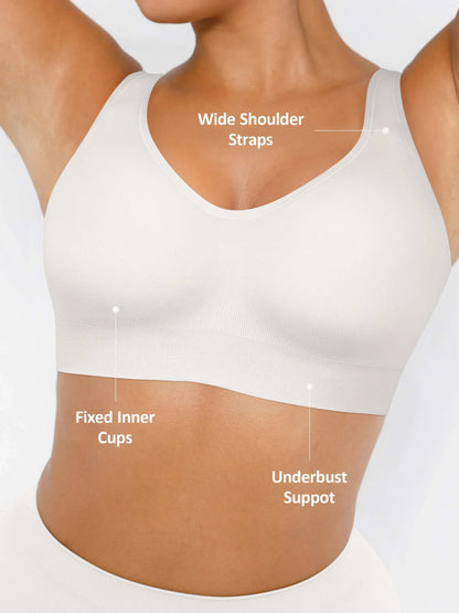 Built-in Soft Cups Full Coverage Wireless Bra