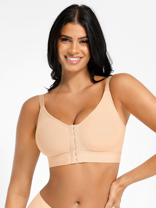 Post Surgery Full Coverage Compression Surgical Front Closure Mastectomy Bra