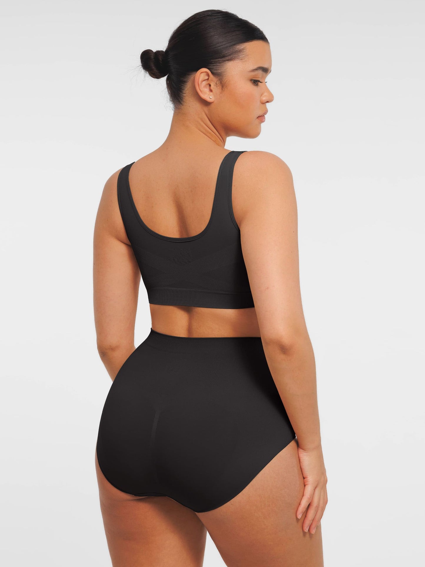 Seamless Wide Straps Bra  & Seamless Tummy Control Brief Set