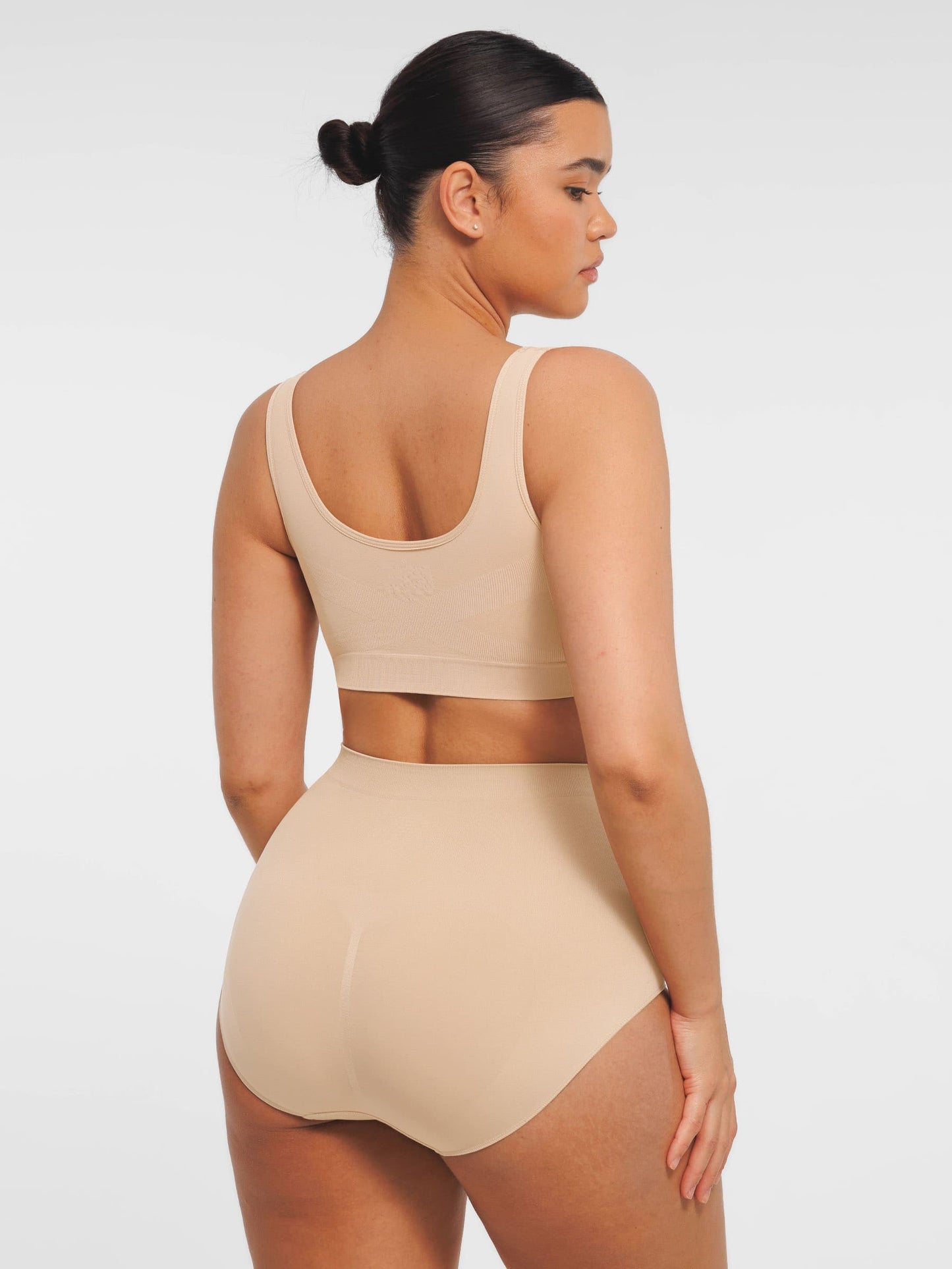 Seamless Wide Straps Bra  & Seamless Tummy Control Brief Set