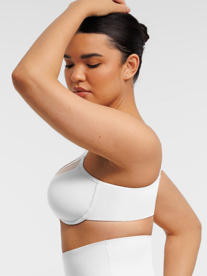 Sheer Mesh Full Coverage Unpadded Underwire Bra