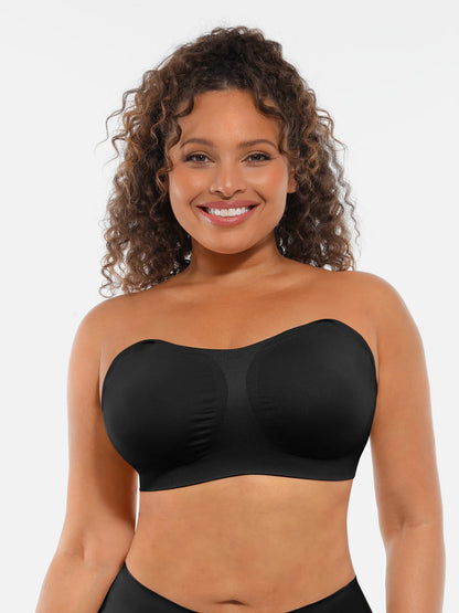 Seamless Strapless Anti-Slip Removable Pads Bra
