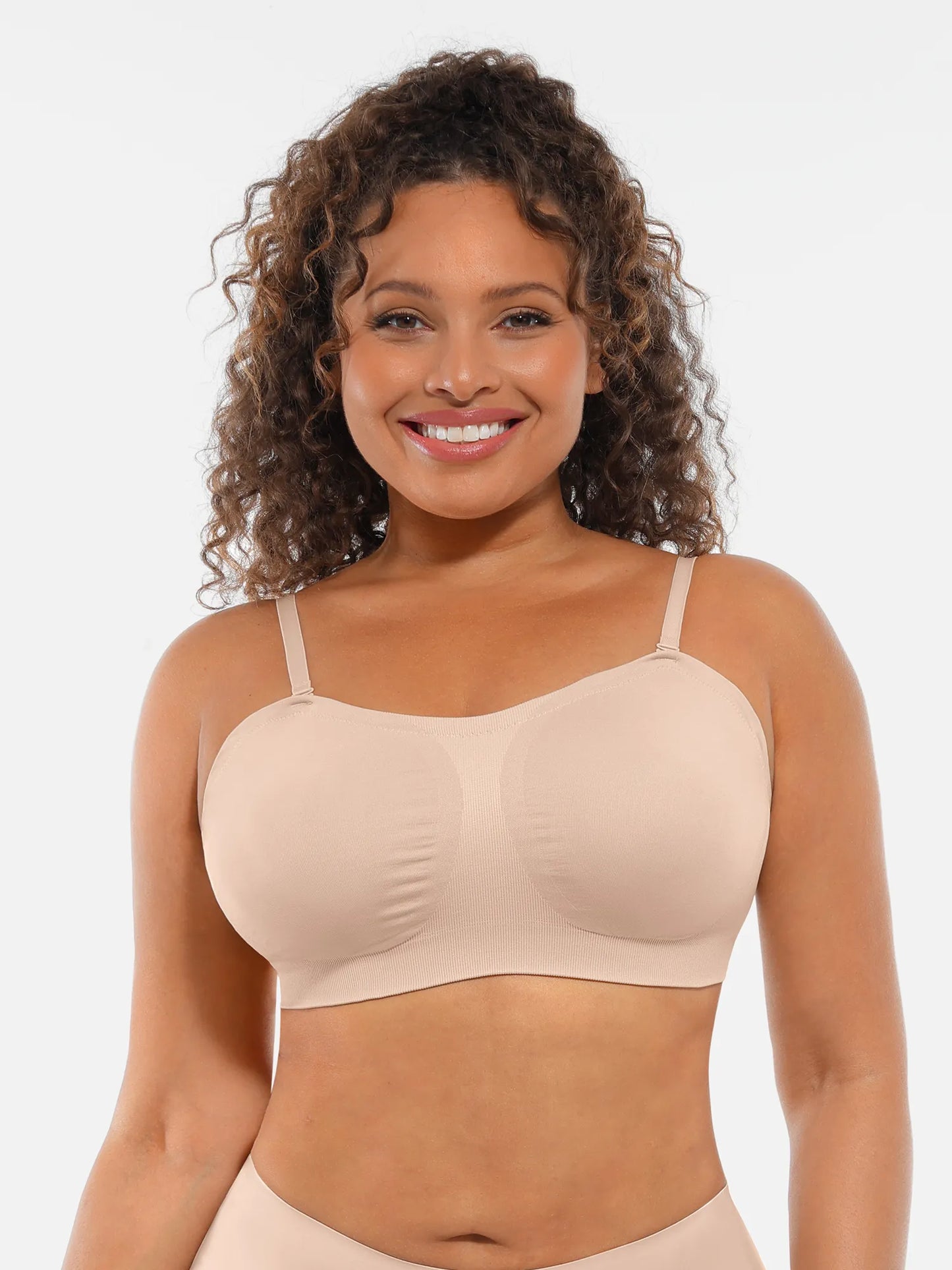 Seamless Strapless Anti-Slip Removable Pads Bra