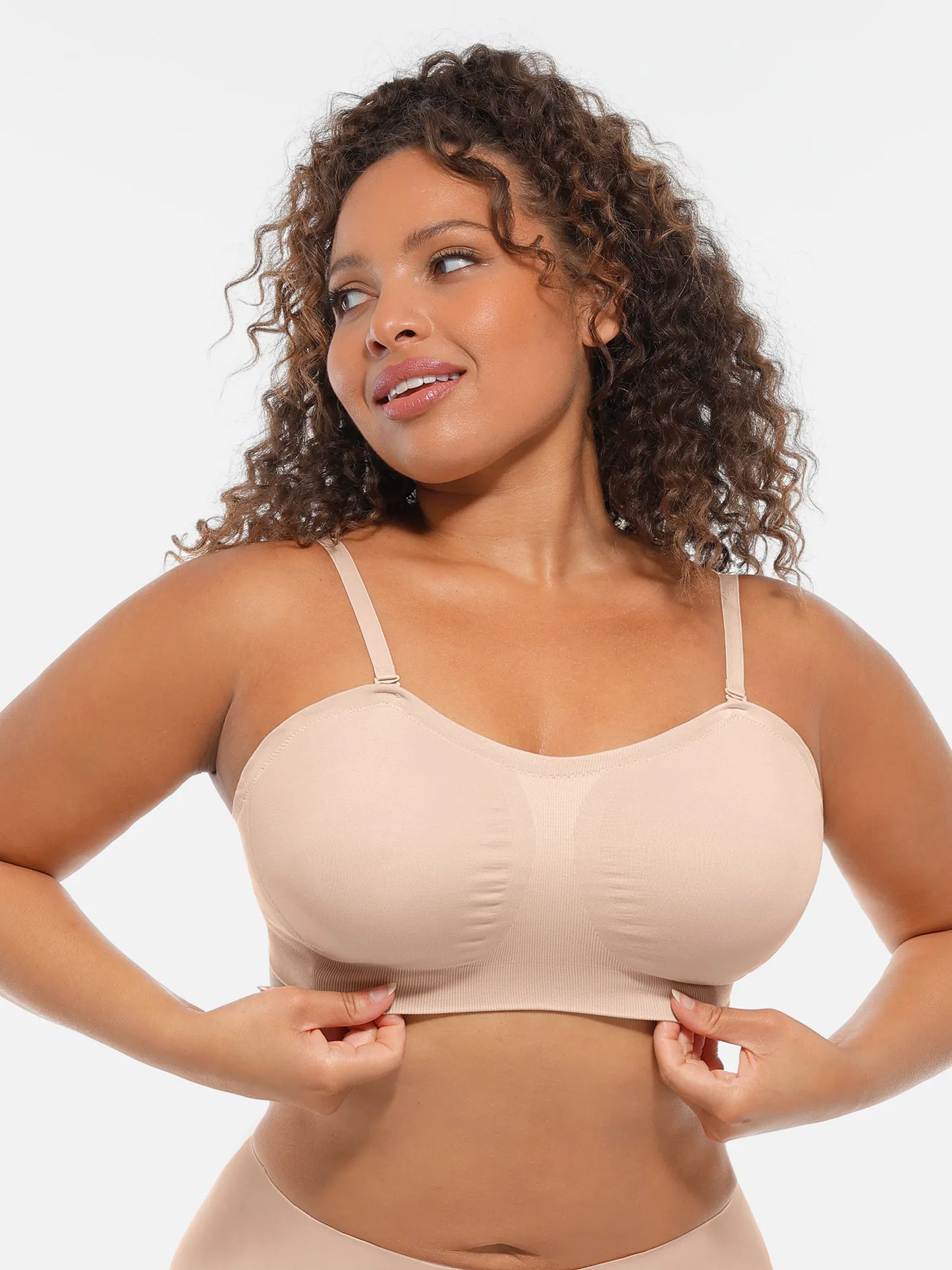 Seamless Strapless Anti-Slip Removable Pads Bra