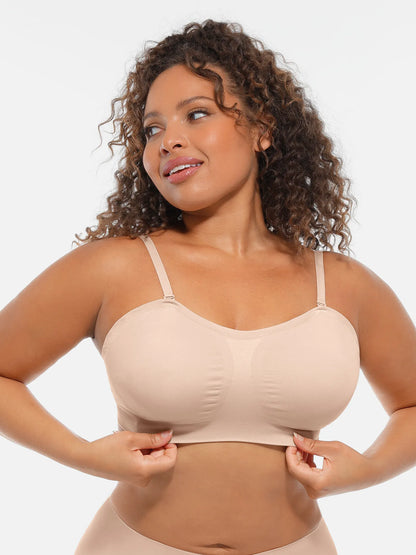 Seamless Strapless Anti-Slip Removable Pads Bra