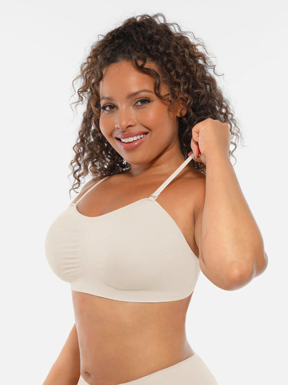 Seamless Strapless Anti-Slip Removable Pads Bra