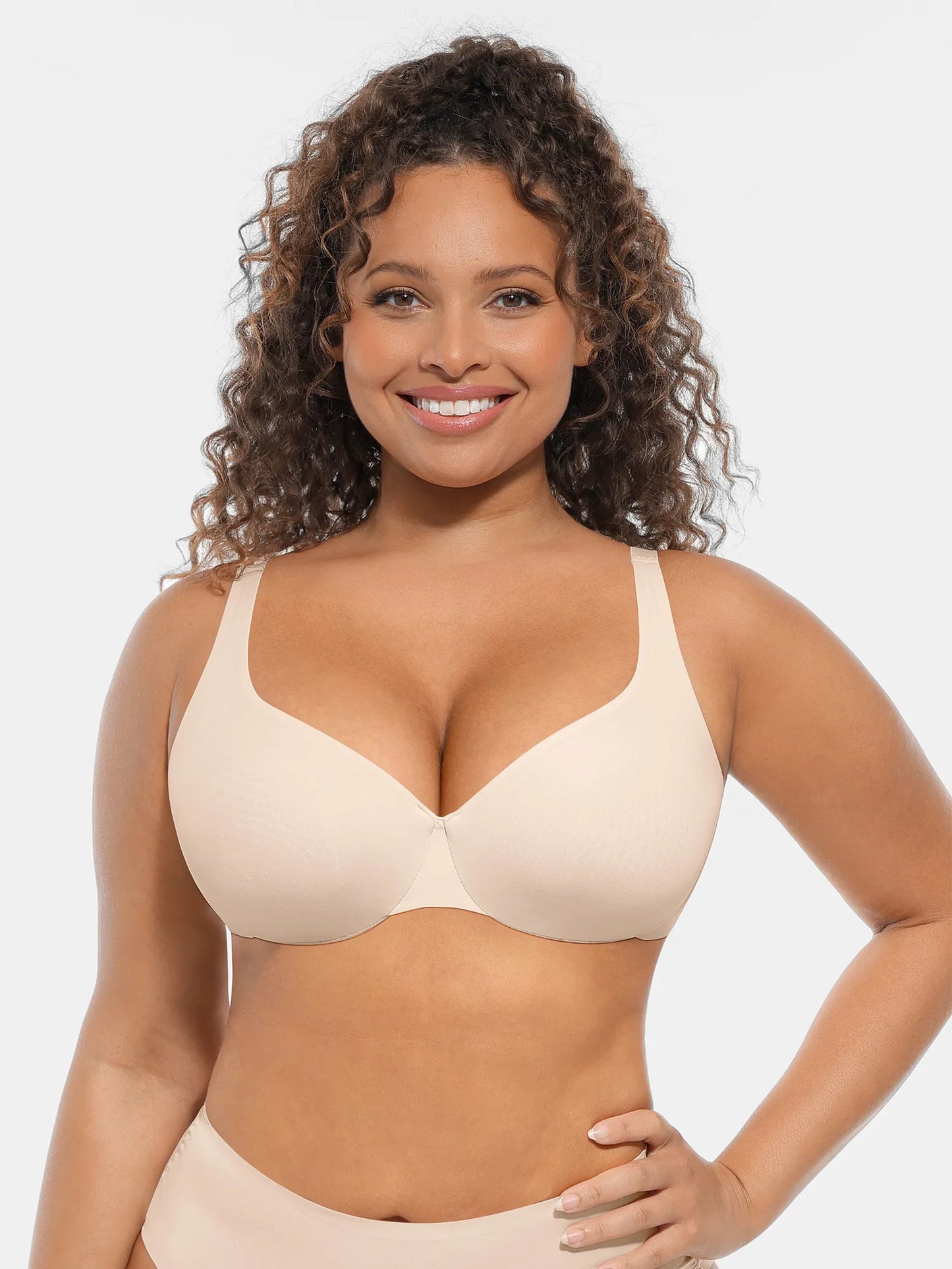 Underwire Adjustable Deep V-neck Bra