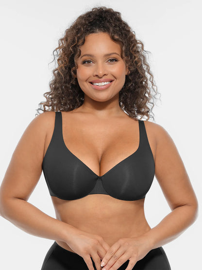 Unpadded Underwired Deep V-Neck Side Support Bra Bundle
