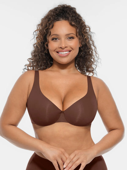 Underwire Adjustable Deep V-neck Bra