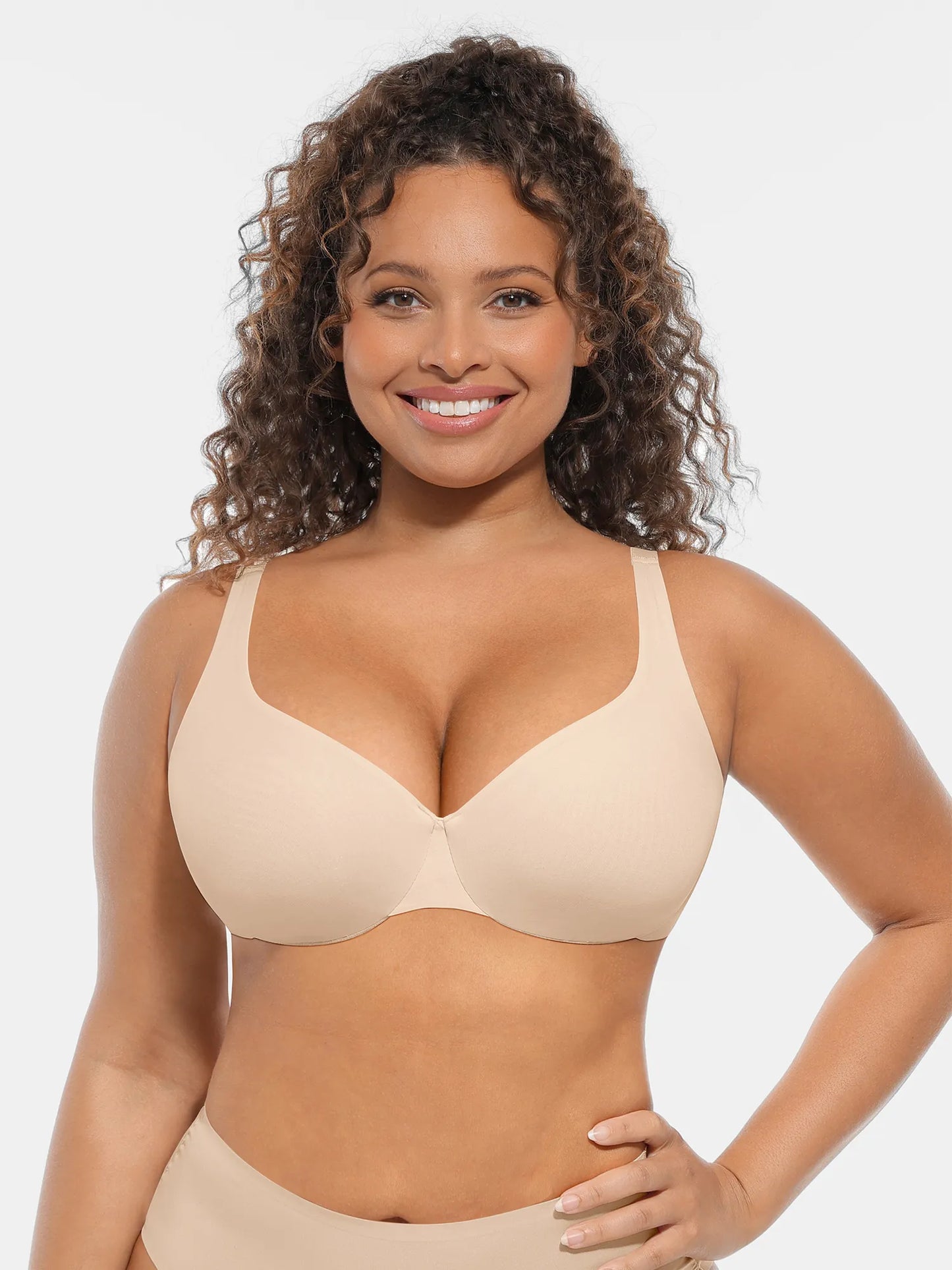 Underwire Adjustable Deep V-neck Bra
