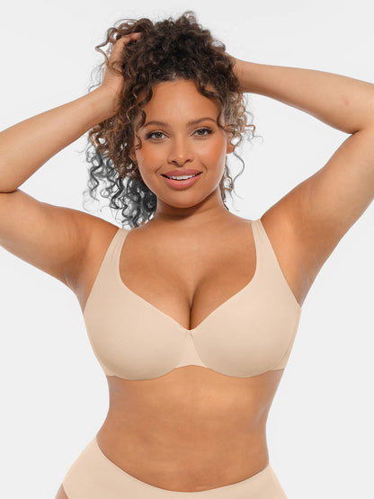 Underwire Adjustable Deep V-neck Bra