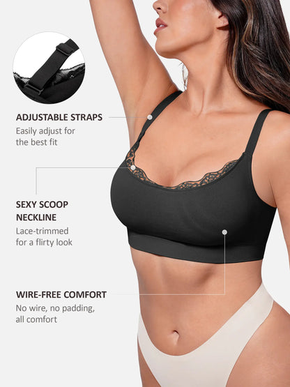 No Underwire Seamless Lace Everyday Bra