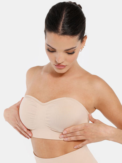 Seamless Anti-Slip Bandeau Bra