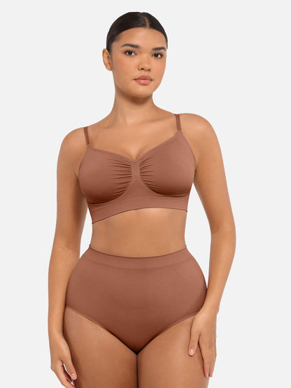Wireless Bra & Seamless Tummy Control Brief Set