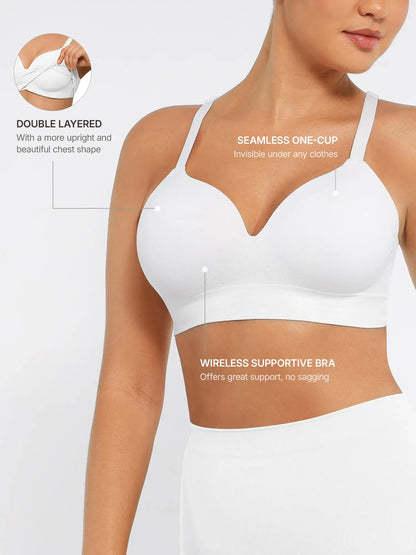 Wireless Push-Up Seamless Comfort Full Coverage Bra