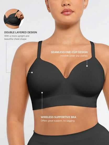 Wireless Push-Up Seamless Comfort Full Coverage Bra