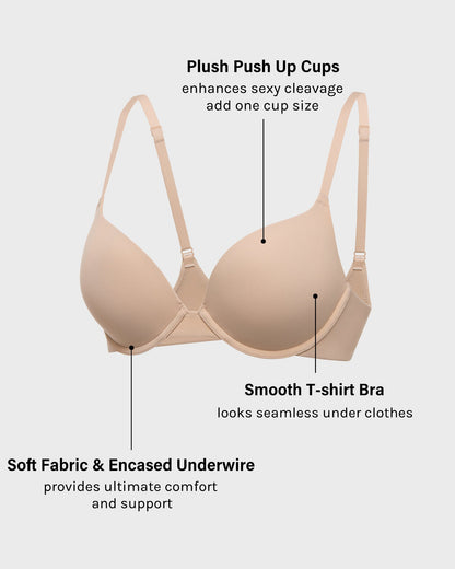 Plus T-Shirt Push Up Bra