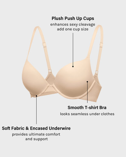 Plus T-Shirt Push Up Bra