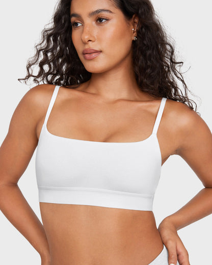 Basic Cotton Scoop Bralette