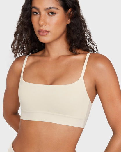 Basic Cotton Scoop Bralette