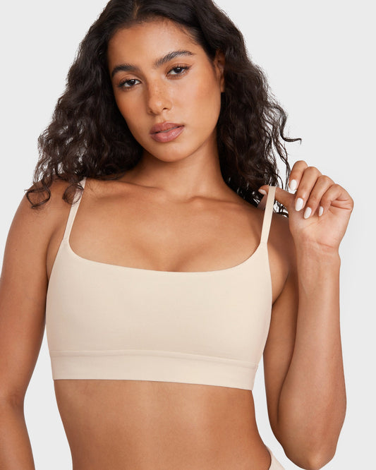 Basic Cotton Scoop Bralette
