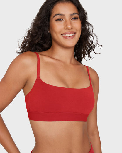Basic Cotton Scoop Bralette
