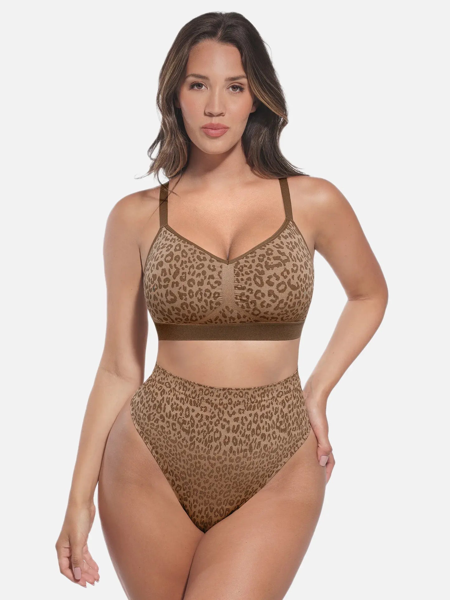 Leopard Print Wireless Bra & Panty