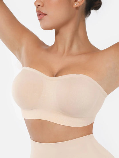 Seamless Strapless Anti-Slip Bra With Removable Pads