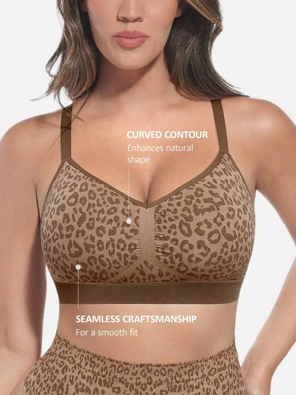 Leopard Print Wireless Bra & Panty