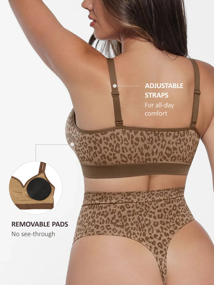 Leopard Print Wireless Bra & Panty