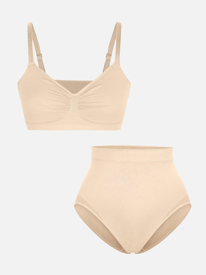 Wireless Bra & Seamless Tummy Control Brief Set